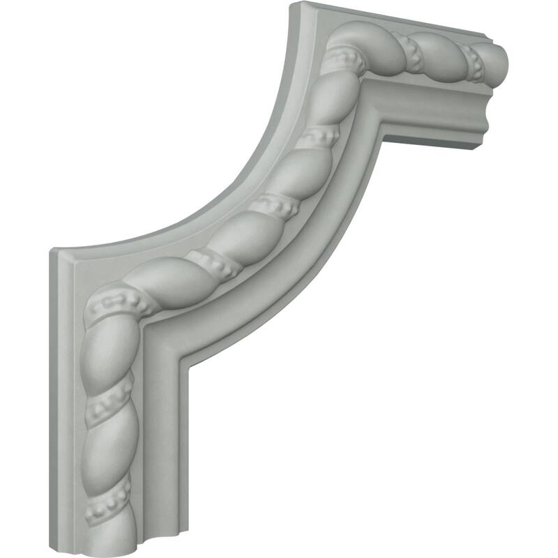8"W x 8"H x 7/8"P Devon Rope Panel Moulding Corner (matches moulding PML02X00DE)