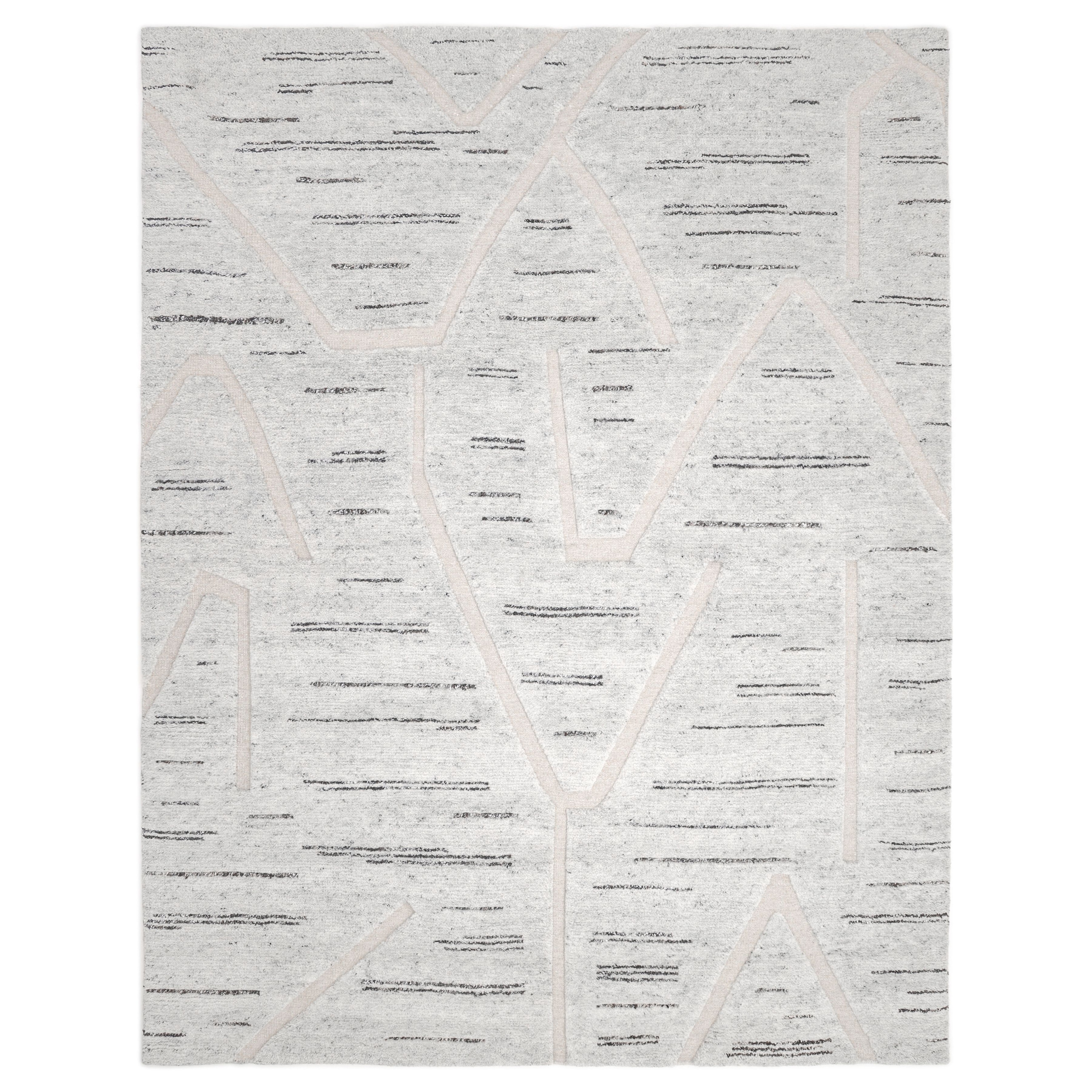 Overton Handmade Modern Contemporary Striped Area Rug