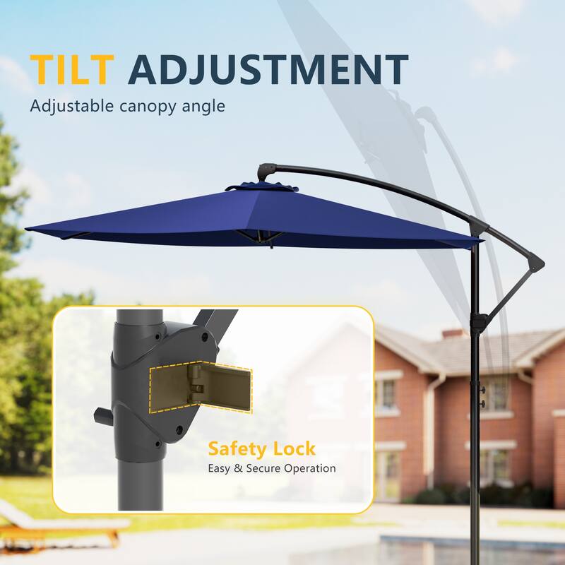 Outdoor 10FT Patio Offset umbrella for Garden