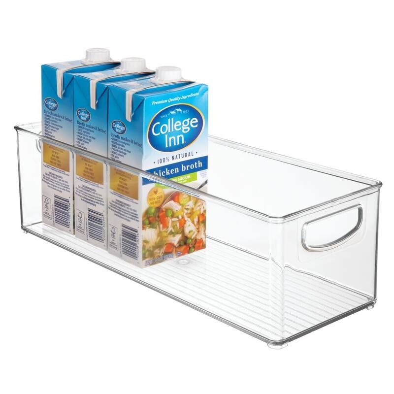 mDesign Plastic Kitchen Food Storage Organizer Bin - 4 Pack, Clear