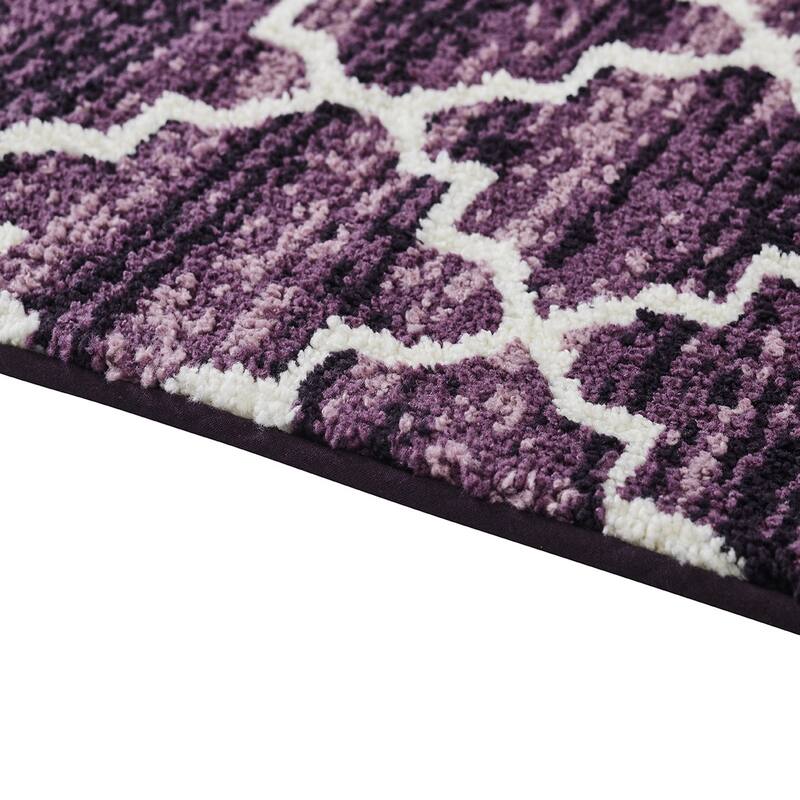 Better Trends Savio Collection 3 Pc Set Bathroom Rug - 100% Micro Polyester with Gel Foam Backing, Machine Washable Bath Mat