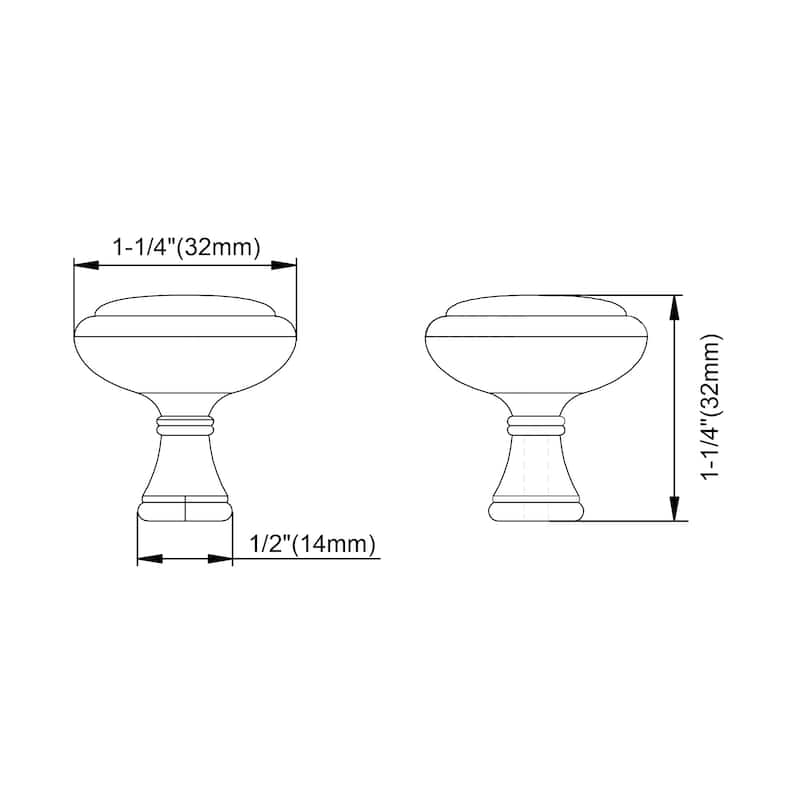 Dowell Series 3185 Knob, 10 Pack