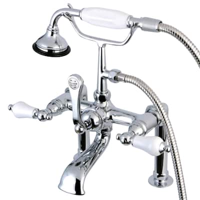Kingston Brass Aqua Vintage Deck Mounted Roman Tub Filler with