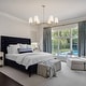 preview thumbnail 11 of 54, Starsky 6-Light Modern Classic Chandelier with White Linen Shades