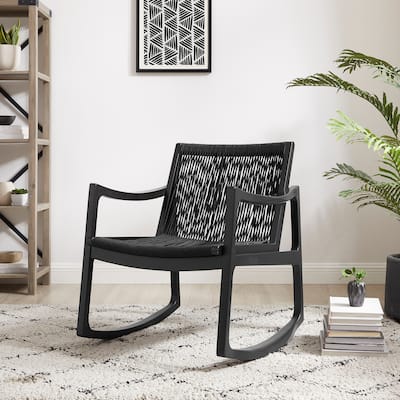 Riverhill Woven Rope Rocking Accent Chair