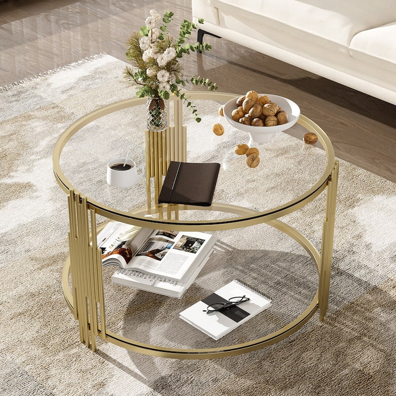 Modern Brown Glass Coffee Table