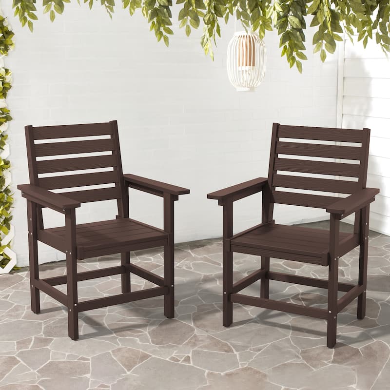 2-piece 18-inch HDPS Outdoor Chairs - 24" W x 26.4" L x 37.3" H