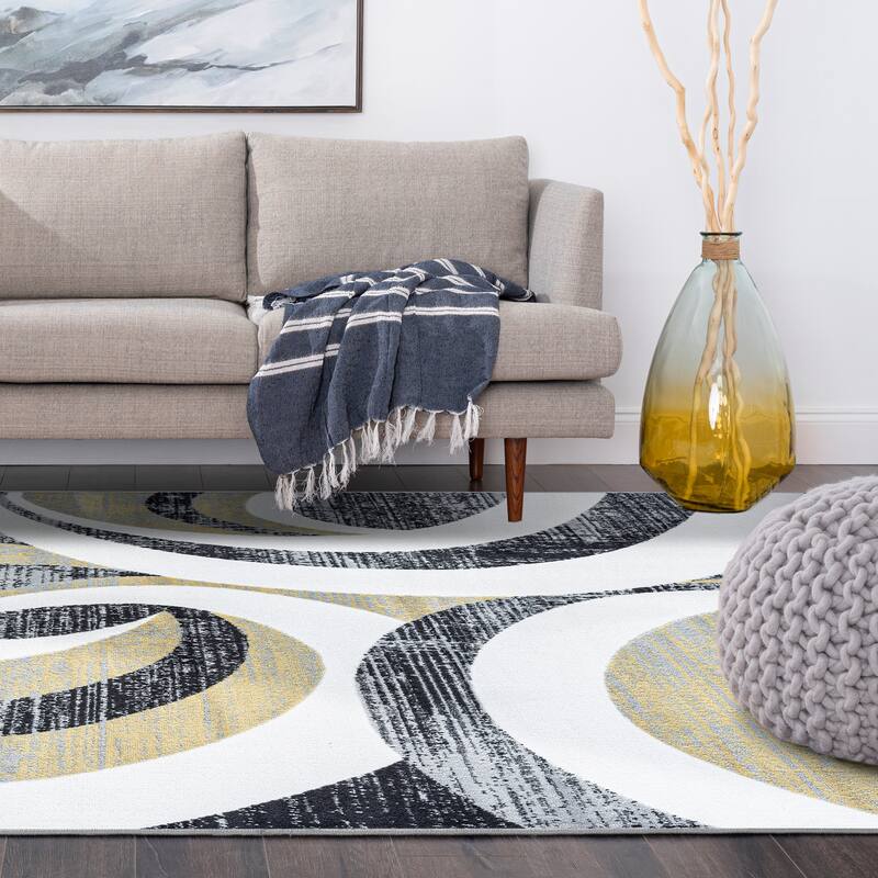 Wyman Modern & Contemporary Abstract Indoor Area Rug
