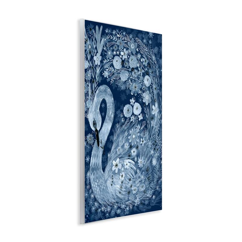 Stupell Swirling Florals Swan Wall Plaque Art Design By Kay Widdowson