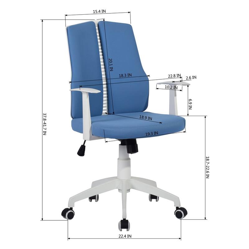 HomyLin Adjustable Home Office Chair Swivel Task Chair with Armrest and Lumbar Support