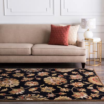 Livabliss Caper Handmade Floral Wool Area Rug