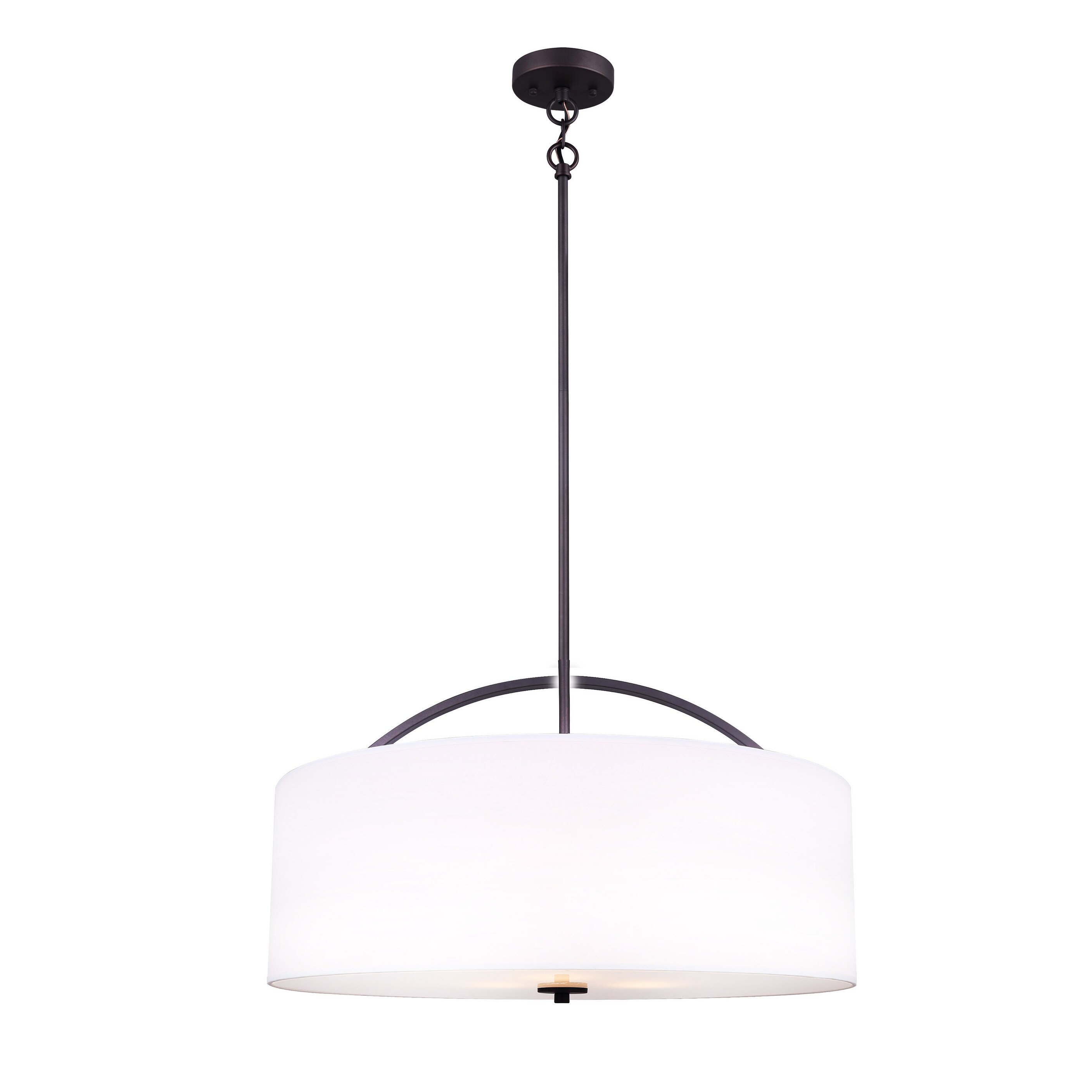 Shop Canarm Drum Chandelier White Shade With Glass Diffuser Oil