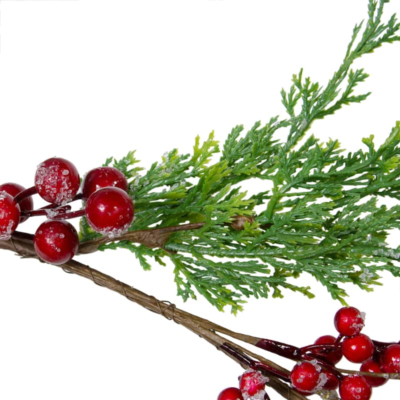 Iced Berries Pine Artificial Christmas Garland 5' x 10" Unlit