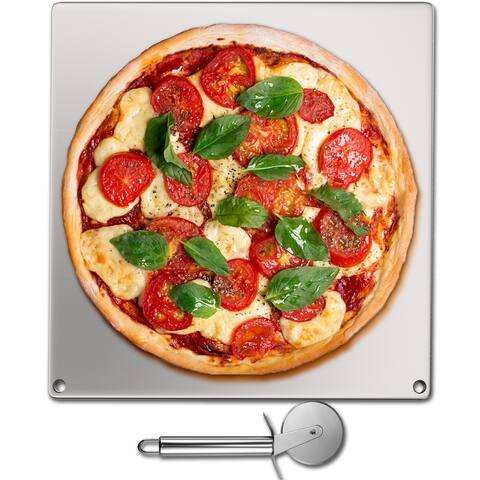 VEVOR Steel Pizza Stone Baking Steel A36 Steel Pizza Steel 16" x 14" x 0.2" - 16"x14"x0.2"