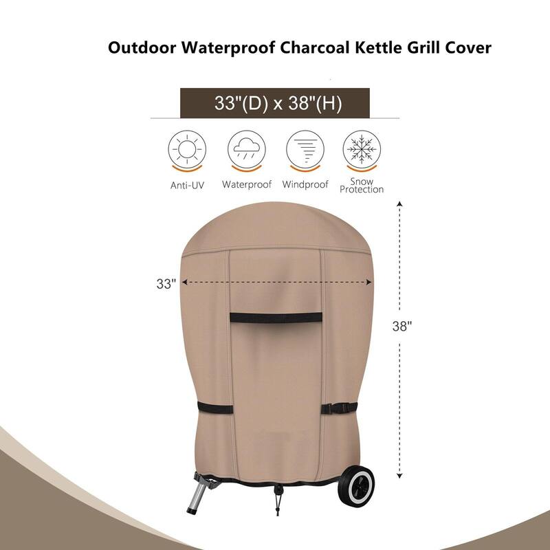 Outdoor Waterproof Charcoal Kettle Grill Cover