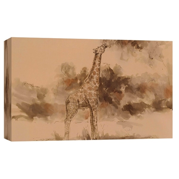 PTM Images 9-102184 PTM Canvas Collection 8" x 10" - "Giraffe's Isosceles" Giclee Giraffes Art Print on Canvas