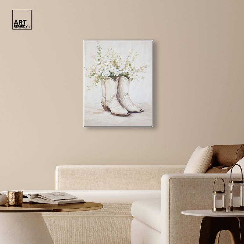 Prairie Bloom Boots Canvas by Art Remedy