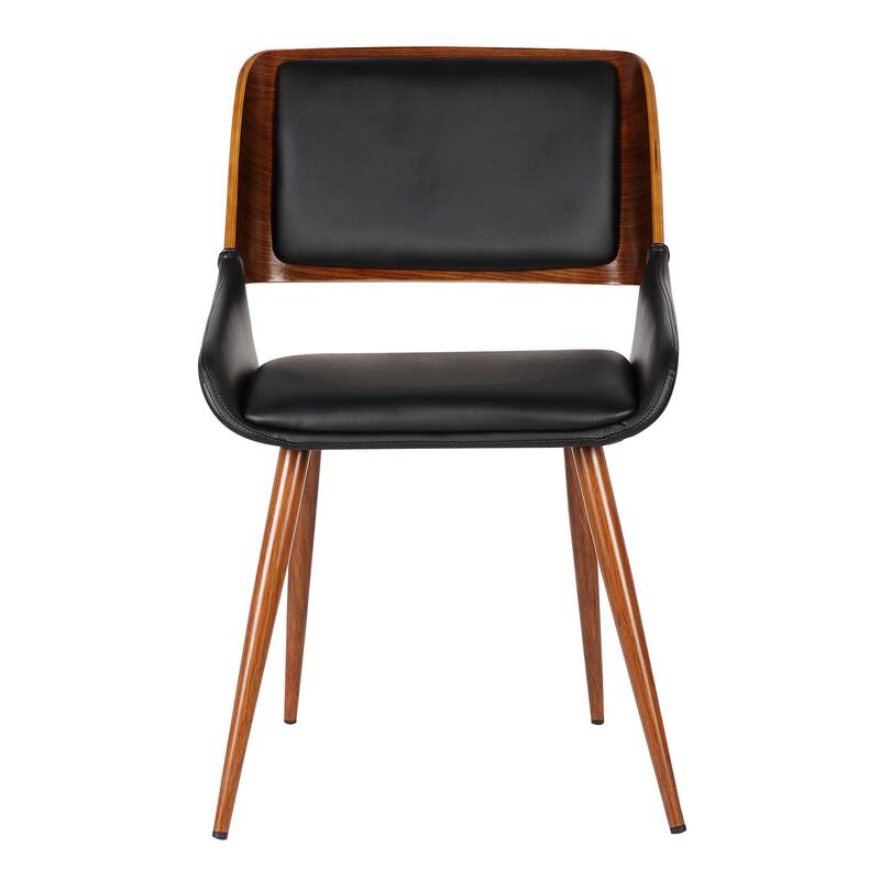 Armen Living Panda Walnut Wood Mid-Century Dining Chair