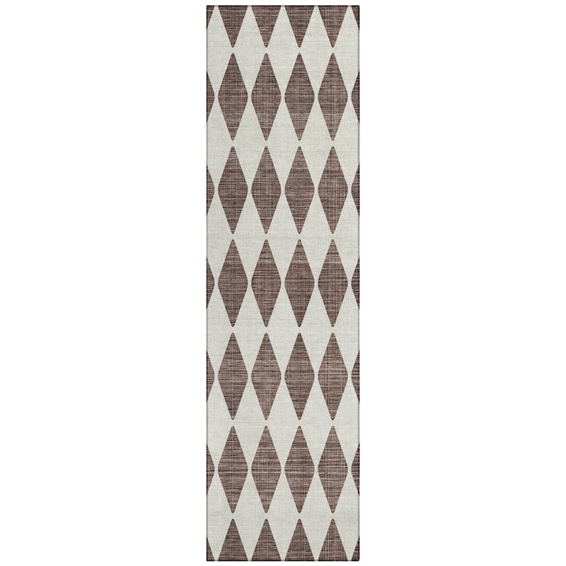 Machine Washable Indoor/ Outdoor Chantille Argyle Rug
