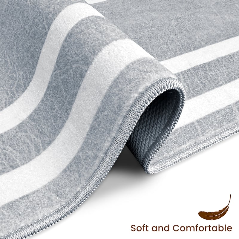 SussexHome Washable Ultra Thin Laundry Room Rug Runner - 20" x 59"