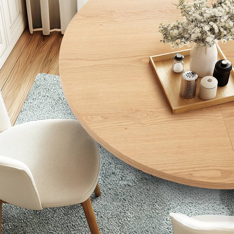 Extendable Solid Wood Dining Table for Small Spaces