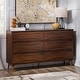 preview thumbnail 5 of 18, Walker Edison Mid-Century 6-Drawer Solid Wood Dresser