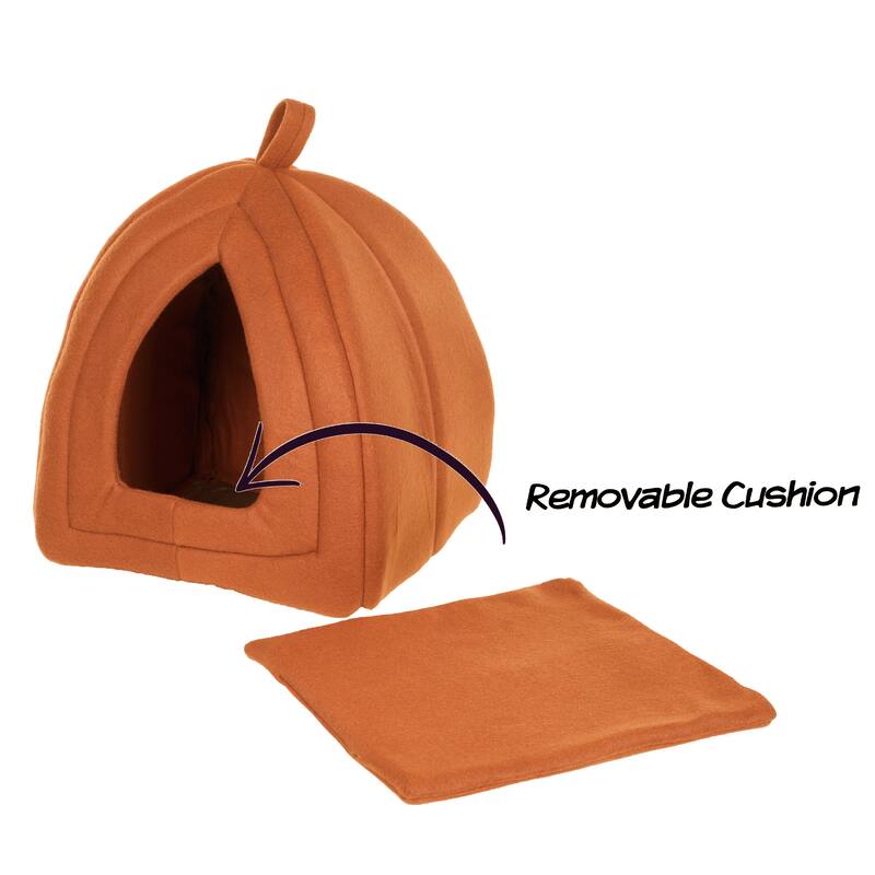 Petmaker Cozy Kitty House Cave Plush Cat Tent Bed with Removable Foam Cushion