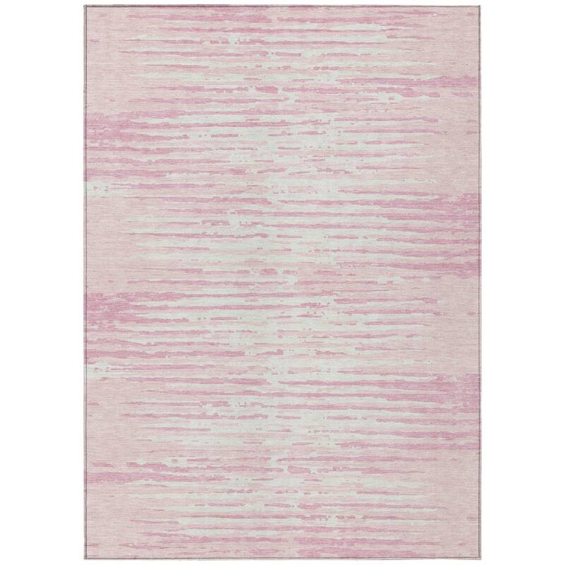 HomeRoots Striped Transitional Rectangle Outdoor Rug