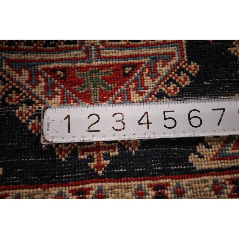 Dark Navy Blue Kazak Oriental Foyer Rug Hand-Knotted Wool Carpet - 2'0" x 3'0"