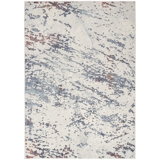 Nourison Motion Indoor only Cream / Ivory Abstract Area Rug - 5' 3" x 7'