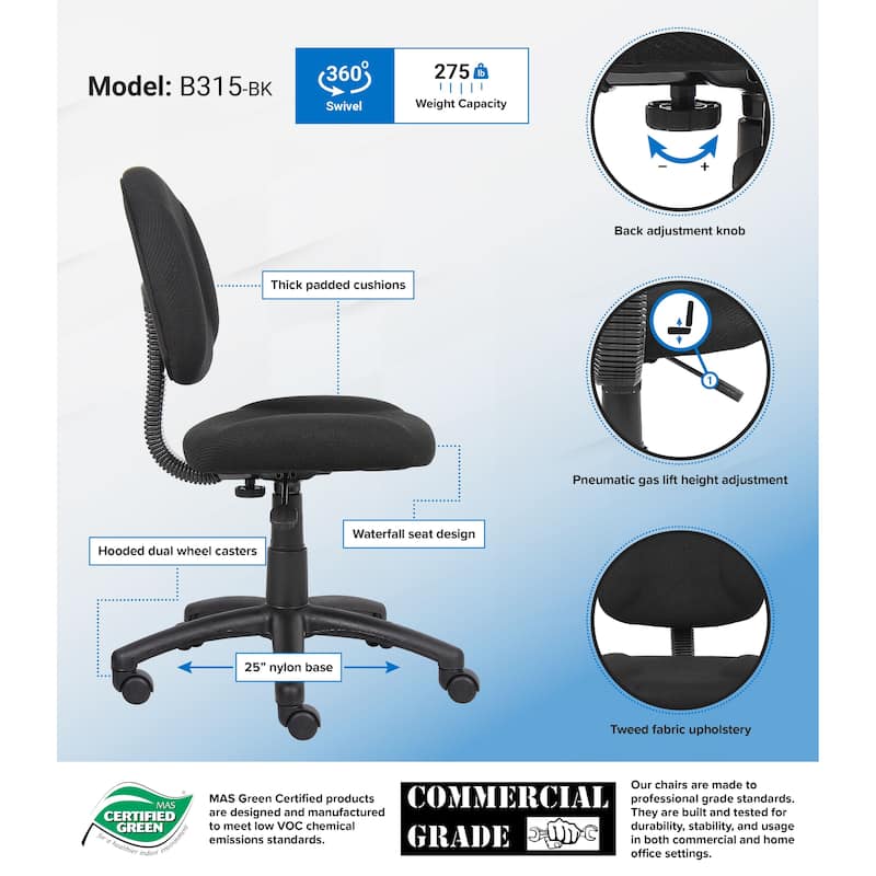 Boss Deluxe Posture Chair - Black