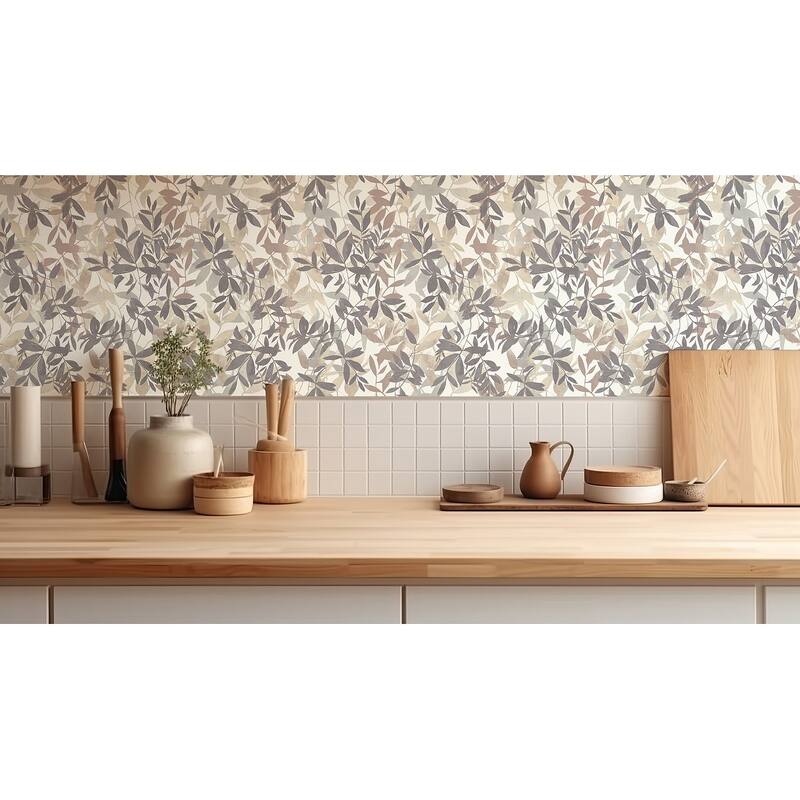 Arthouse Georgianna Neutral Botanical Leaves Wallpaper