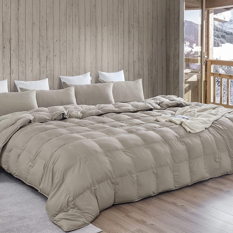 Snorze® Cloud Comforter Set - Coma Inducer® Oversized Bedding in Bronze Stone