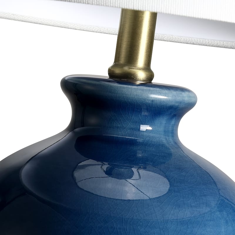 Ceramic Table Lamp with White Shade