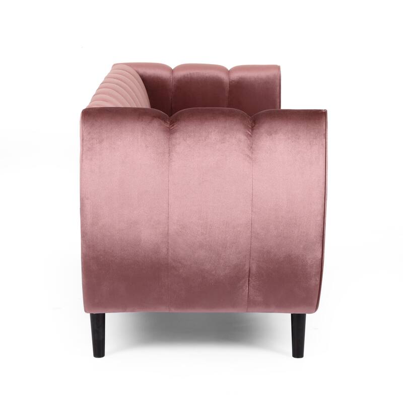 Blush Velvet 3-Seater Sofa