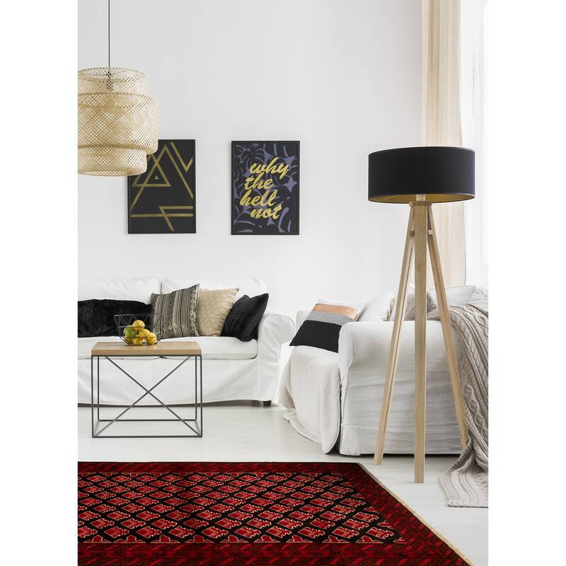 Hand-knotted Herati Red Wool Rug - 3'7 x 6'4/3'7" x 6'4"