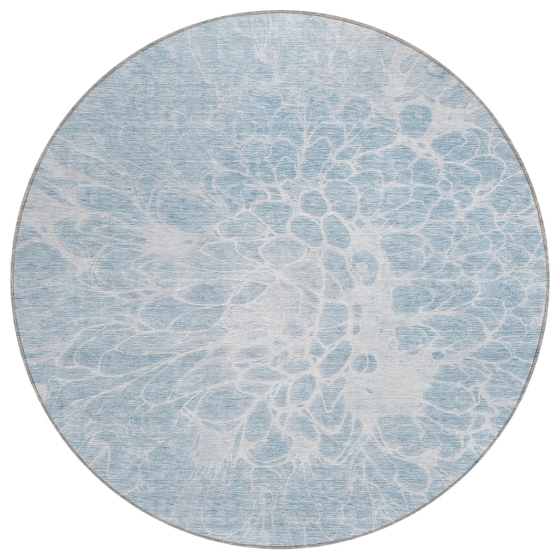 Machine Washable Indoor/ Outdoor Chantille Modern Vintage Floral Rug
