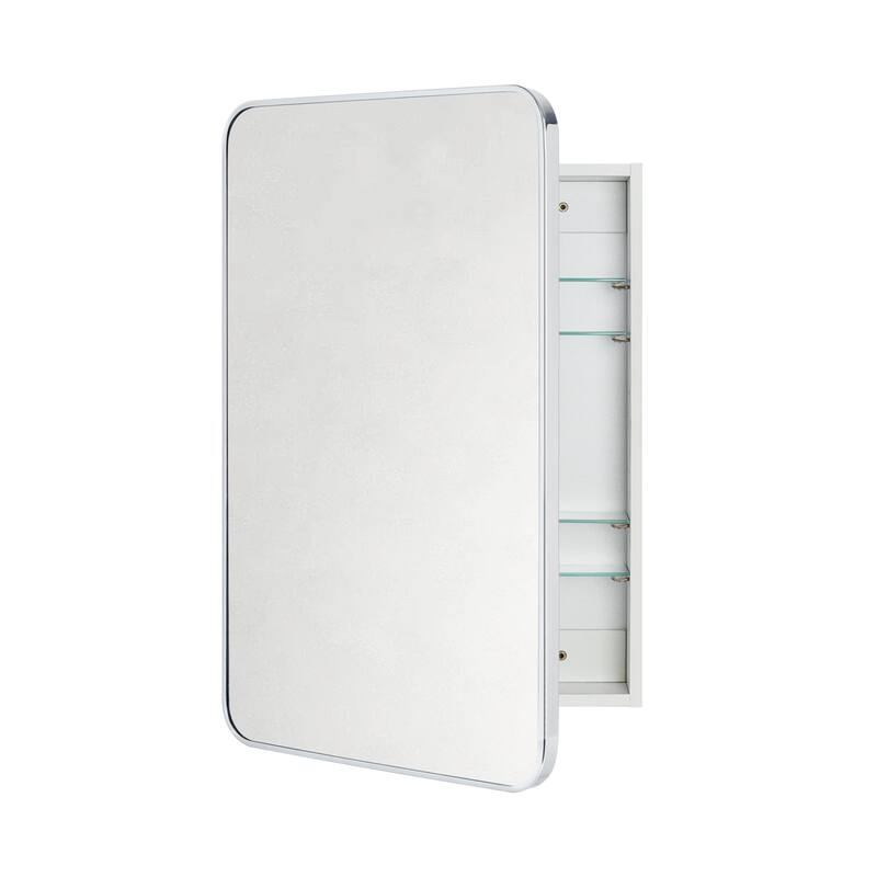 TEHOME Garnes Recessed or Surface Mount Framed Medicine Cabinet with Adjustable Shelves