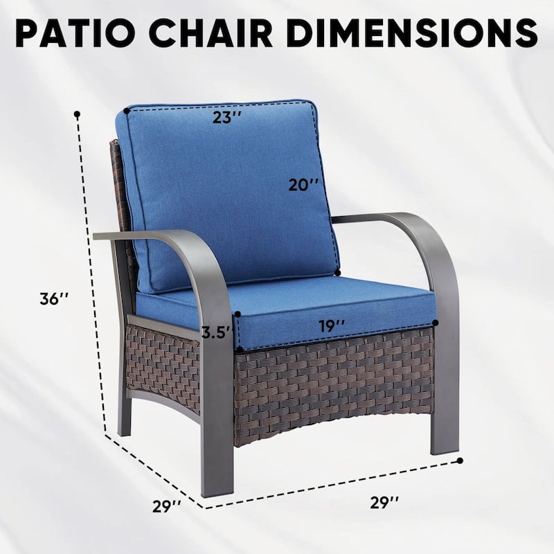 Pocassy Outdoor Sofa PE Wicker Furniture Set