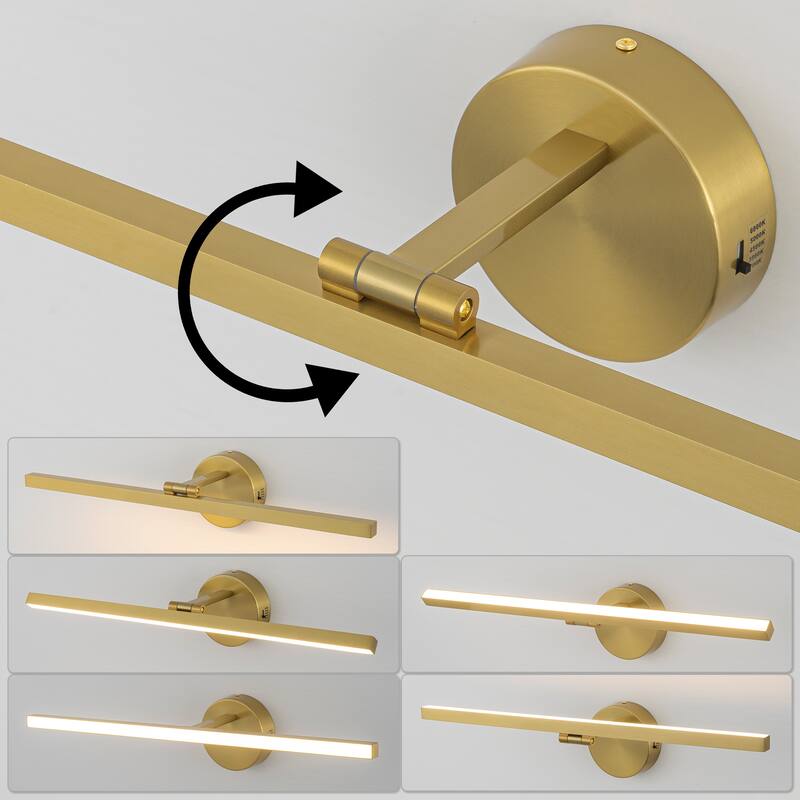 Starsky Minimalist Linear Adjustable LED Vanity Light Dimmable Metal Wall Sconce