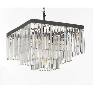 Retro Palladium Crystal Glass Fringe 3 Tier Chandelier - Chandeliers For Bedrooms by Overstock.com
