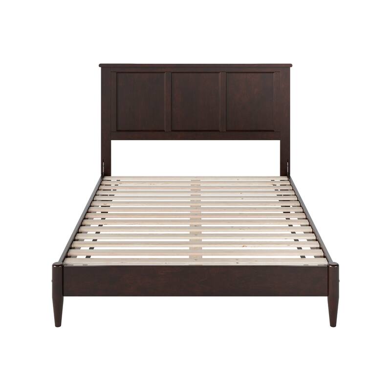Low Profile Platform Bed - Solid Wood Bed Frame - Full Size Bed - Espresso Finish