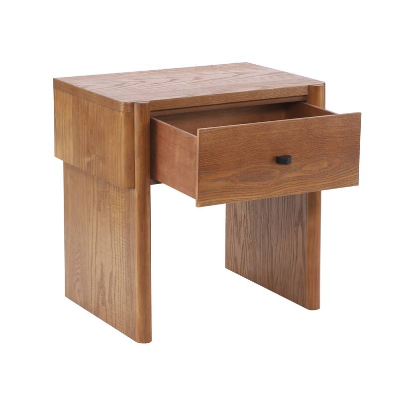 Christopher Knight Home - Modern Minimalist Wood Nightstand with Single Drawer