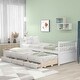 preview thumbnail 15 of 26, Elegant design,Daybed with Trundle and Drawers, Twin Size,Solid Construction White