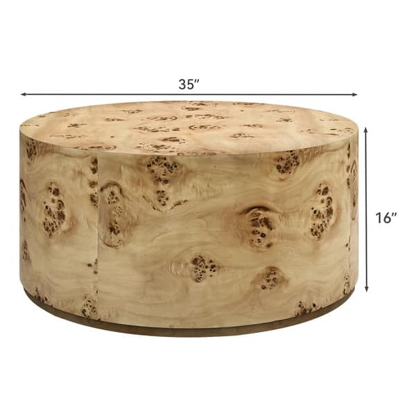 dimension image slide 1 of 2, Moasis Tree Burl Bark Wood Coffee Table