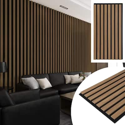 4pcs 23.6"x11.8" MDF Slat Wall Paneling Cover 7.74 Sq.Ft.