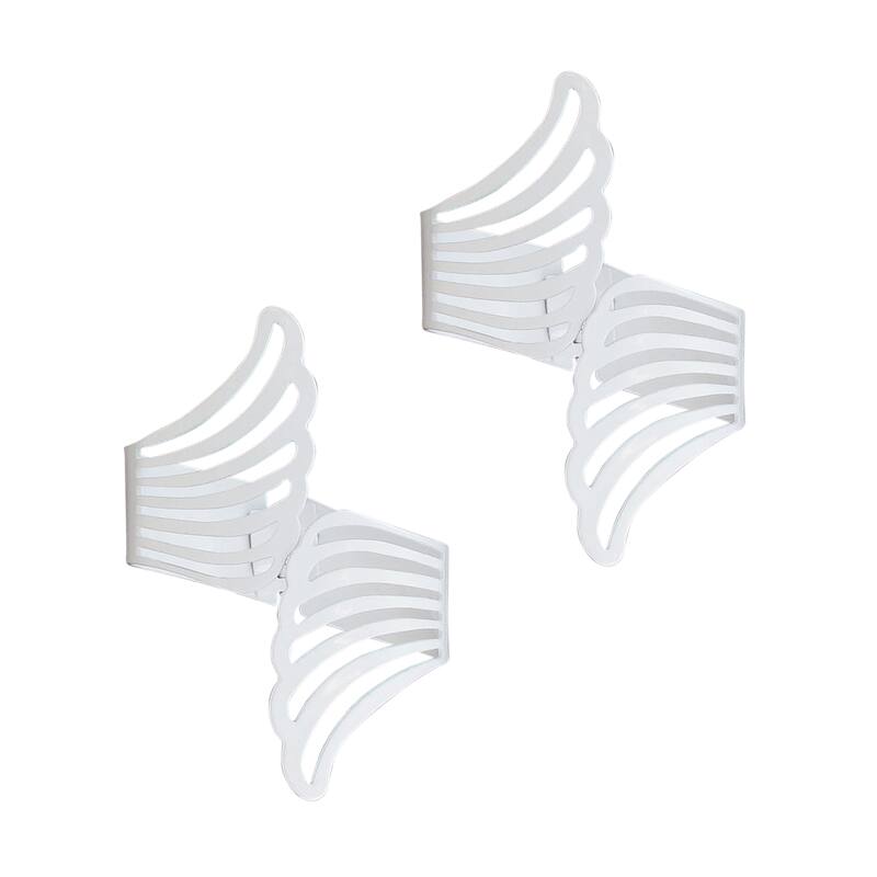 Set of 2 Cuff Metal Wings Tieback Angel - 3.8"L x 3"W x 2.5"D