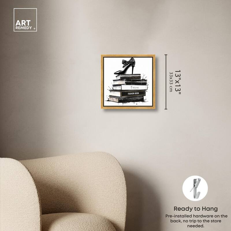 Classic Book Stack Canvas by Art Remedy