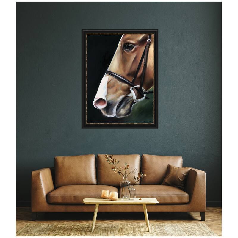 Kate and Laurel Chestnut Horse by Mary Sparrow Framed Wall Art Print