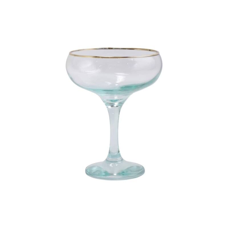 viva by VIETRI Rainbow Assorted Coupe Champagne Glasses - Set of 4